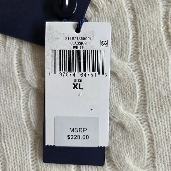 Polo Ralph Lauren Womens Cable Wool Cashmere Crew Neck Sweater Size XL NWT $228 - Picture 6 of 10